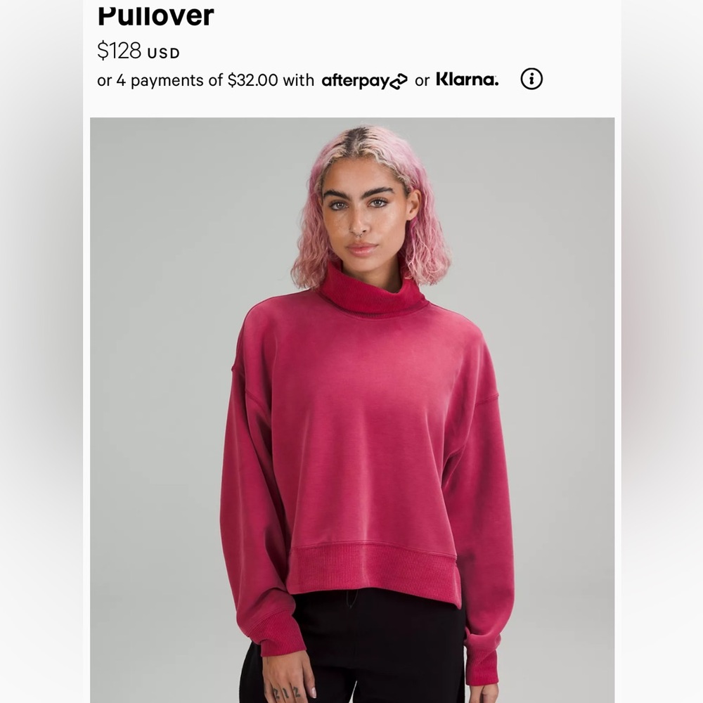 Lululemon Pullover- like new - size 8